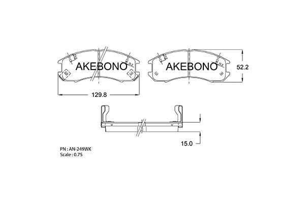 AKEBONO Első fékbetét AN-249WK_AKE