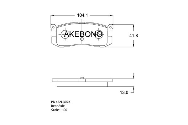 AKEBONO Hátsó fékbetét AN-250K_AKE