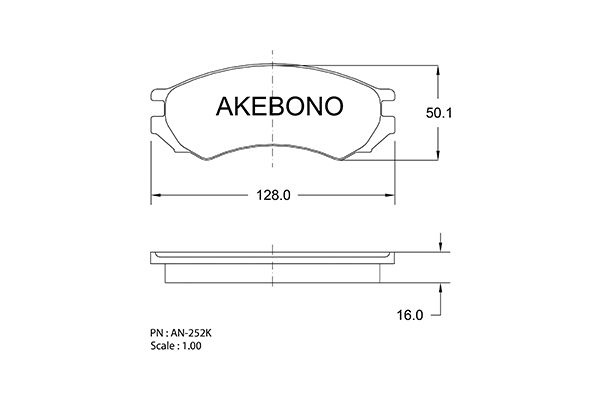 AKEBONO Első fékbetét AN-252K_AKE