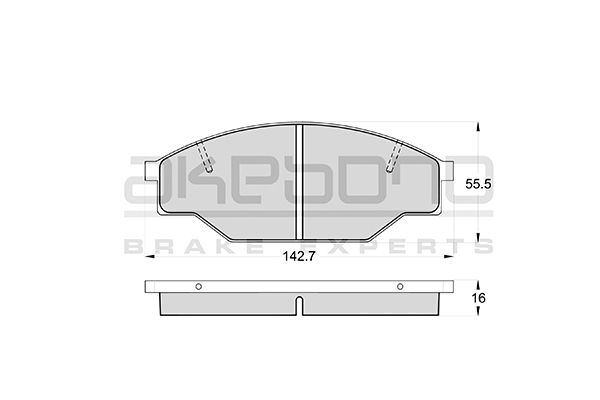 AKEBONO Első fékbetét AN-267K_AKE