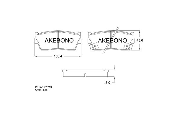 AKEBONO Első fékbetét AN-273WK_AKE