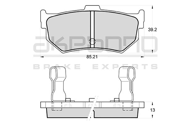 AKEBONO Hátsó fékbetét AN-285WK_AKE