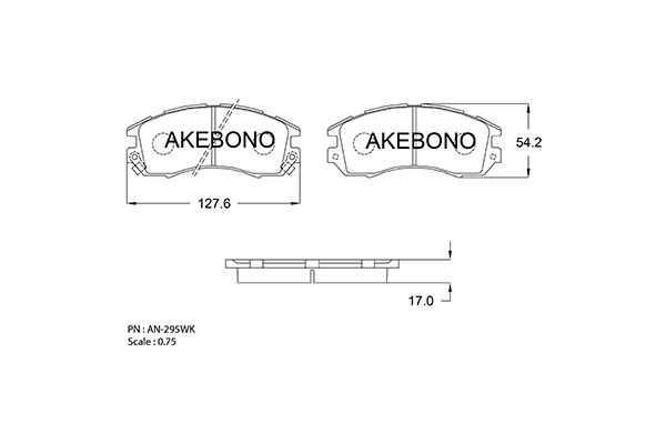 AKEBONO Első fékbetét AN-295WK_AKE