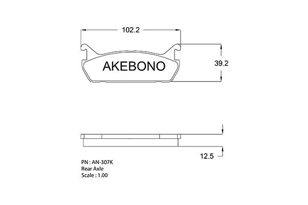 AKEBONO Hátsó fékbetét AN-307K_AKE