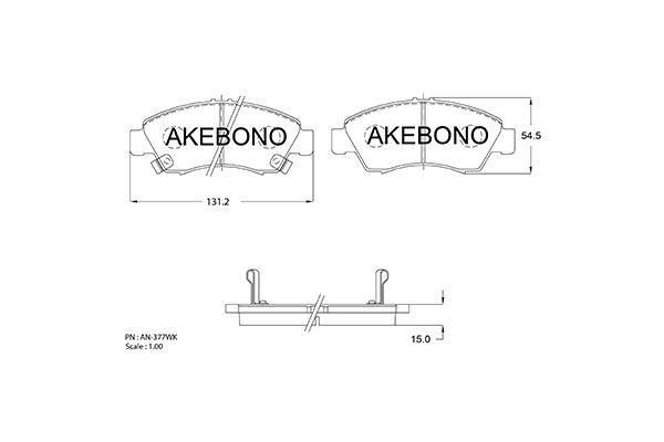 AKEBONO Első fékbetét AN-377WK_AKE