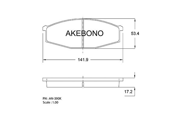 AKEBONO Első fékbetét AN-390K_AKE