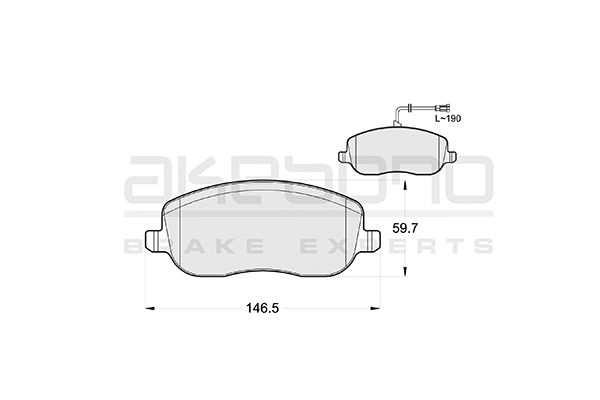 AKEBONO Első fékbetét AN-4002WK_AKE