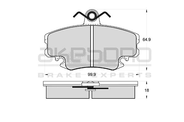 AKEBONO Első fékbetét AN-4014K_AKE