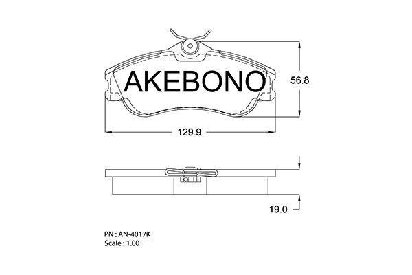 AKEBONO Első fékbetét AN-4017K_AKE