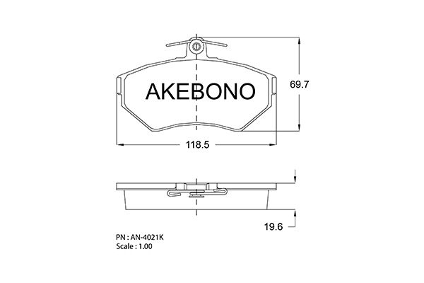 AKEBONO Első fékbetét AN-4021K_AKE