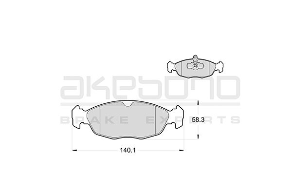 AKEBONO Hátsó fékbetét AN-4025K_AKE