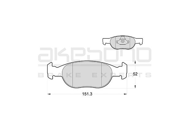 AKEBONO Első fékbetét AN-4028K_AKE