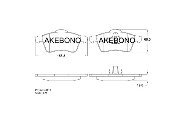 AKEBONO Első fékbetét AN-4041K_AKE