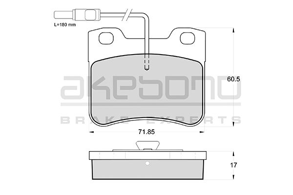 AKEBONO Első fékbetét AN-4046WK_AKE