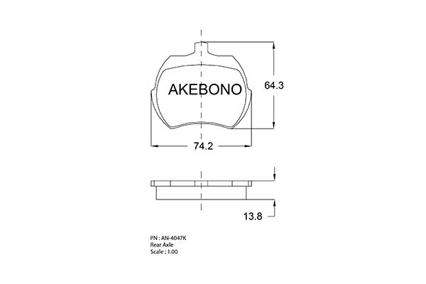 AKEBONO Első fékbetét AN-4047K_AKE