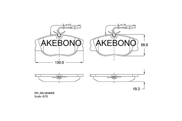 AKEBONO Első fékbetét AN-4048WK_AKE