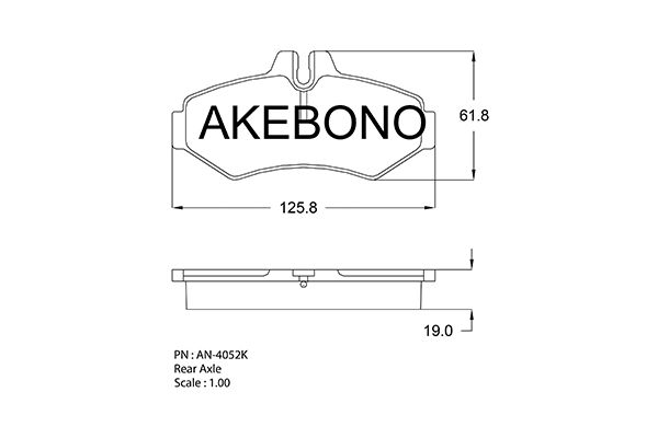 AKEBONO Hátsó fékbetét AN-4052K_AKE