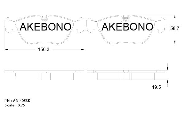 AKEBONO Első fékbetét AN-4053K_AKE