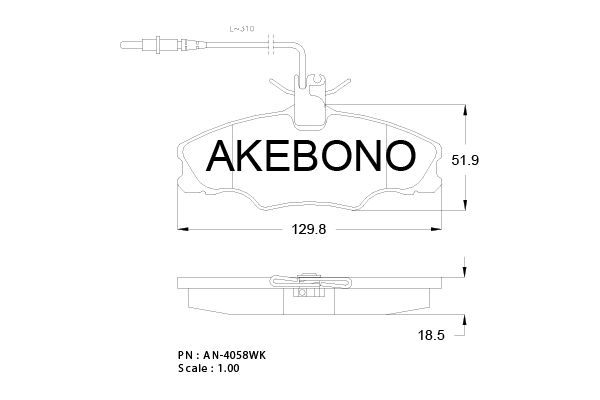 AKEBONO Első fékbetét AN-4058WK_AKE