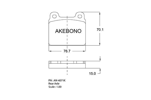 AKEBONO Első fékbetét AN-4071K_AKE