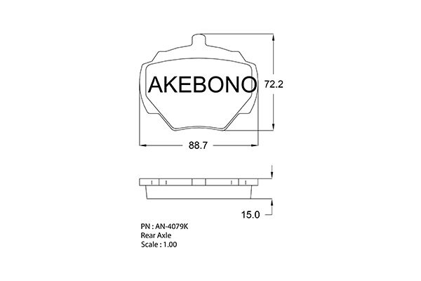 AKEBONO Hátsó fékbetét AN-4079K_AKE