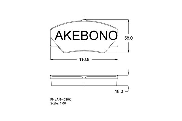 AKEBONO Első fékbetét AN-4080K_AKE