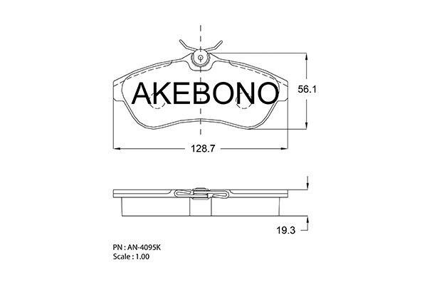 AKEBONO Első fékbetét AN-4095K_AKE