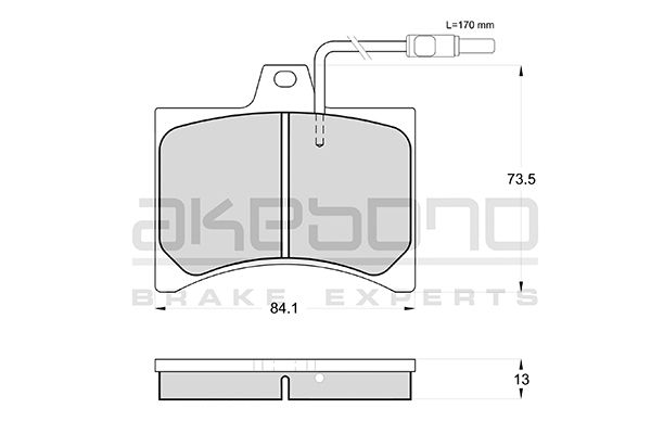 AKEBONO Első fékbetét AN-4101WK_AKE