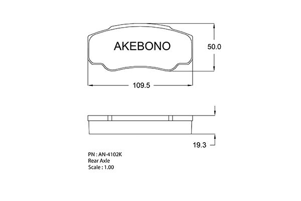 AKEBONO Hátsó fékbetét AN-4102K_AKE