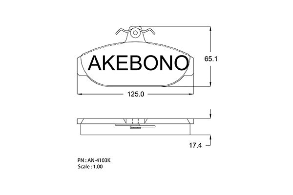 AKEBONO Első fékbetét AN-4103K_AKE