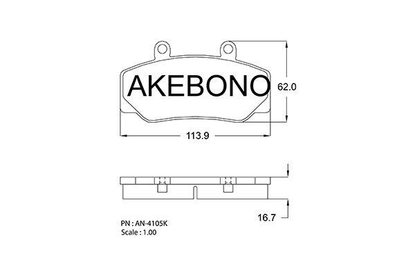 AKEBONO Első fékbetét AN-4105K_AKE