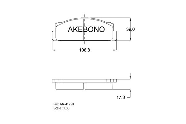 AKEBONO Első fékbetét AN-4129K_AKE