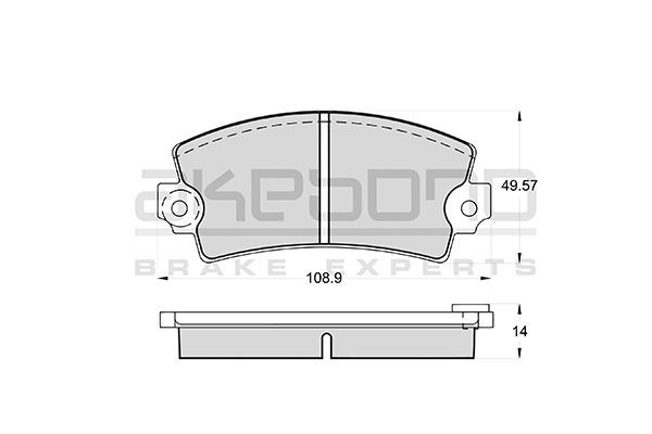 AKEBONO Első fékbetét AN-4146WK_AKE