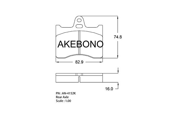 AKEBONO Hátsó fékbetét AN-4152K_AKE