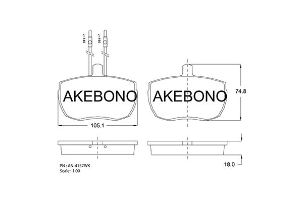 AKEBONO Első fékbetét AN-4157WK_AKE