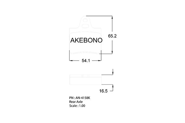 AKEBONO Hátsó fékbetét AN-4158K_AKE