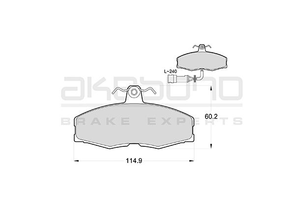 AKEBONO Első fékbetét AN-4163WK_AKE