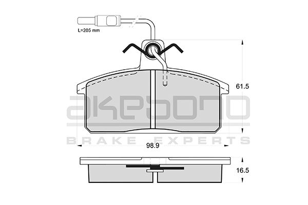 AKEBONO Első fékbetét AN-4174WK_AKE