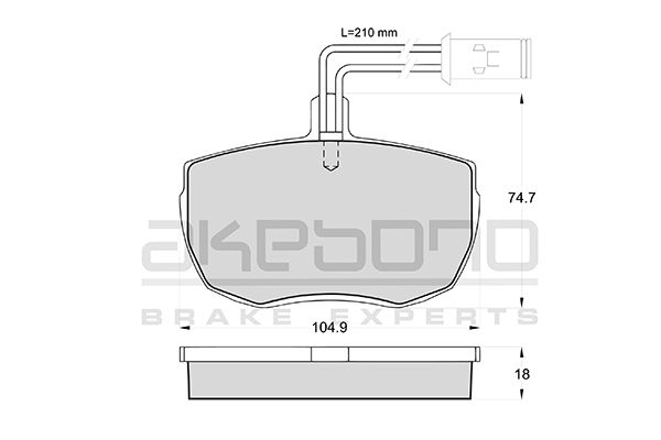 AKEBONO Első fékbetét AN-4181WK_AKE