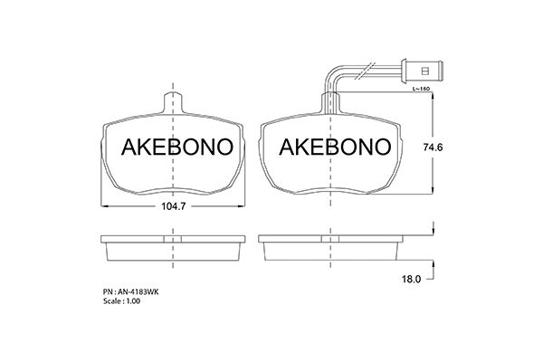 AKEBONO Első fékbetét AN-4183WK_AKE