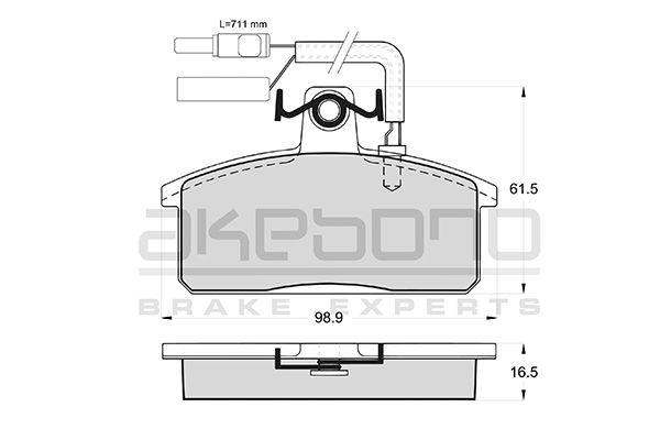 AKEBONO Első fékbetét AN-4189WK_AKE