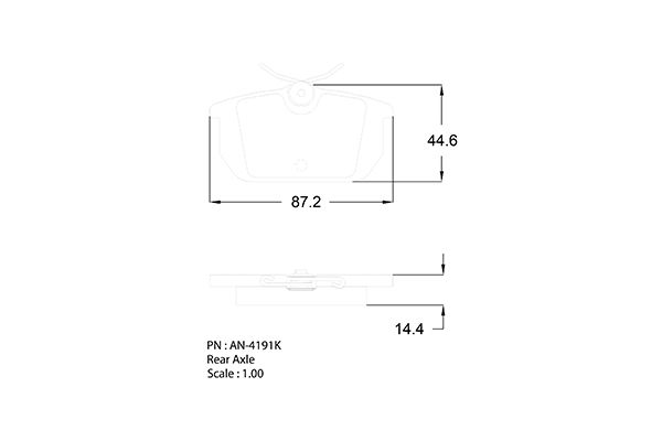 AKEBONO Hátsó fékbetét AN-4191K_AKE