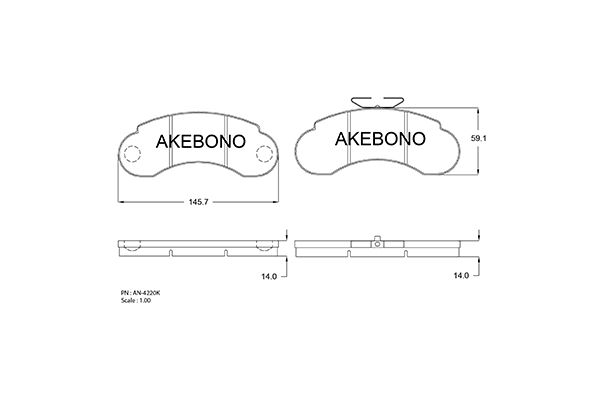 AKEBONO Első fékbetét AN-4220K_AKE