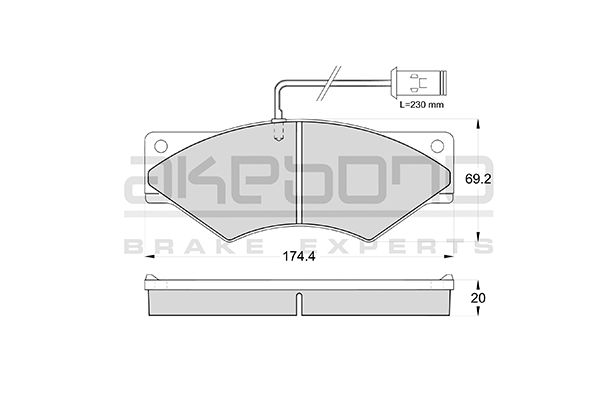 AKEBONO Első fékbetét AN-4223WK_AKE