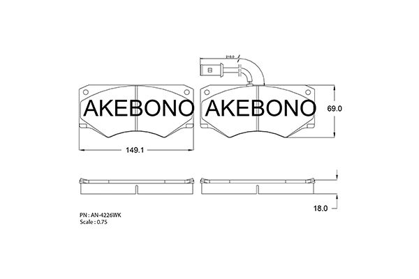 AKEBONO Első fékbetét AN-4226WK_AKE