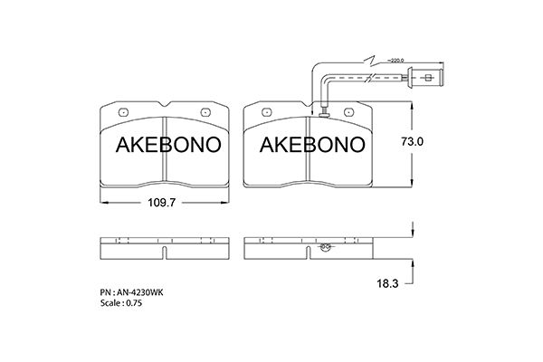 AKEBONO Első fékbetét AN-4230WK_AKE