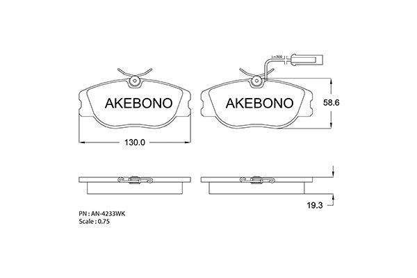 AKEBONO Első fékbetét AN-4233WK_AKE