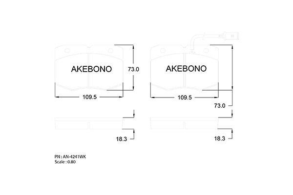 AKEBONO Első fékbetét AN-4241WK_AKE