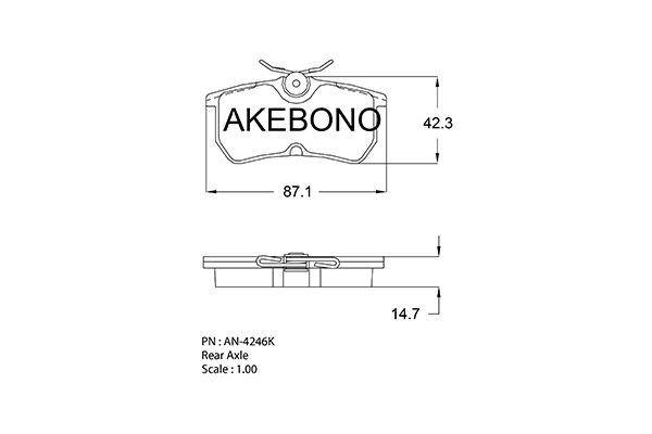 AKEBONO Hátsó fékbetét AN-4246K_AKE