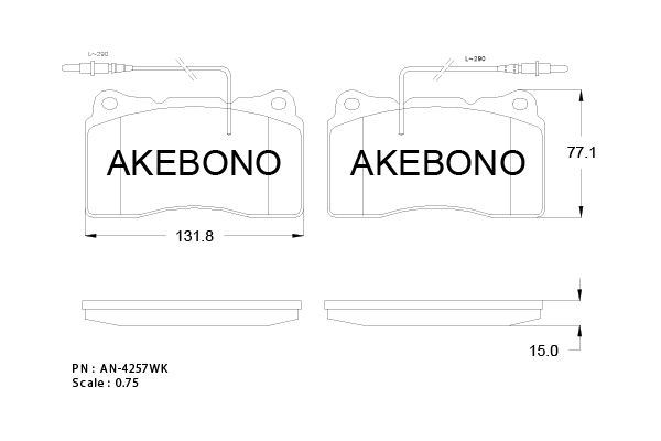 AKEBONO Első fékbetét AN-4257WK_AKE